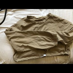 Cropped tan crewneck ! Never worn from OOTD